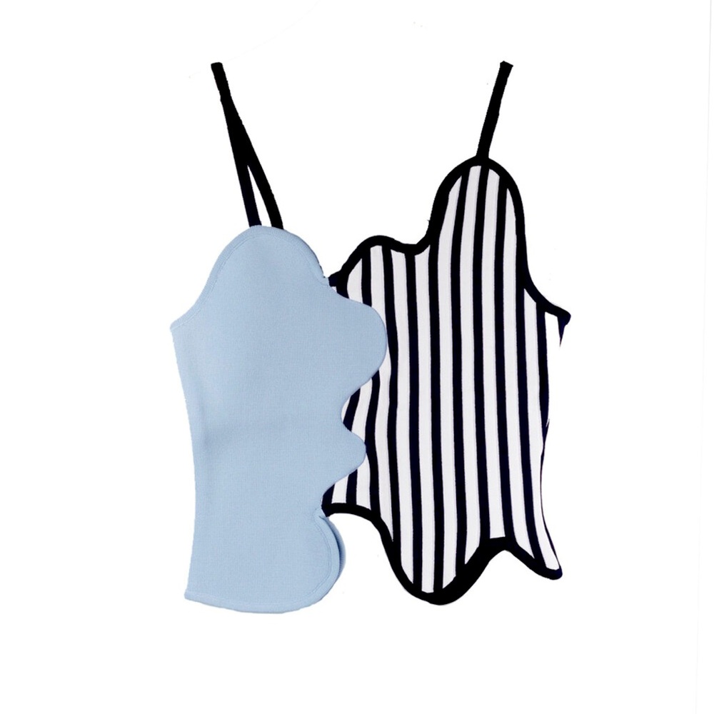 PH5 Lily Colorblocked Tank Top in Blue